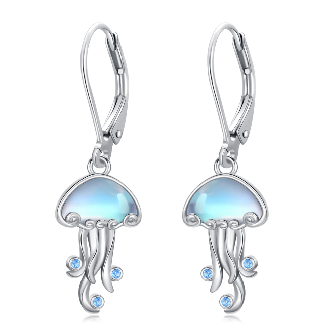 925 Sterling Silver Jellyfish Earrings As Gifts for Women Girls-0